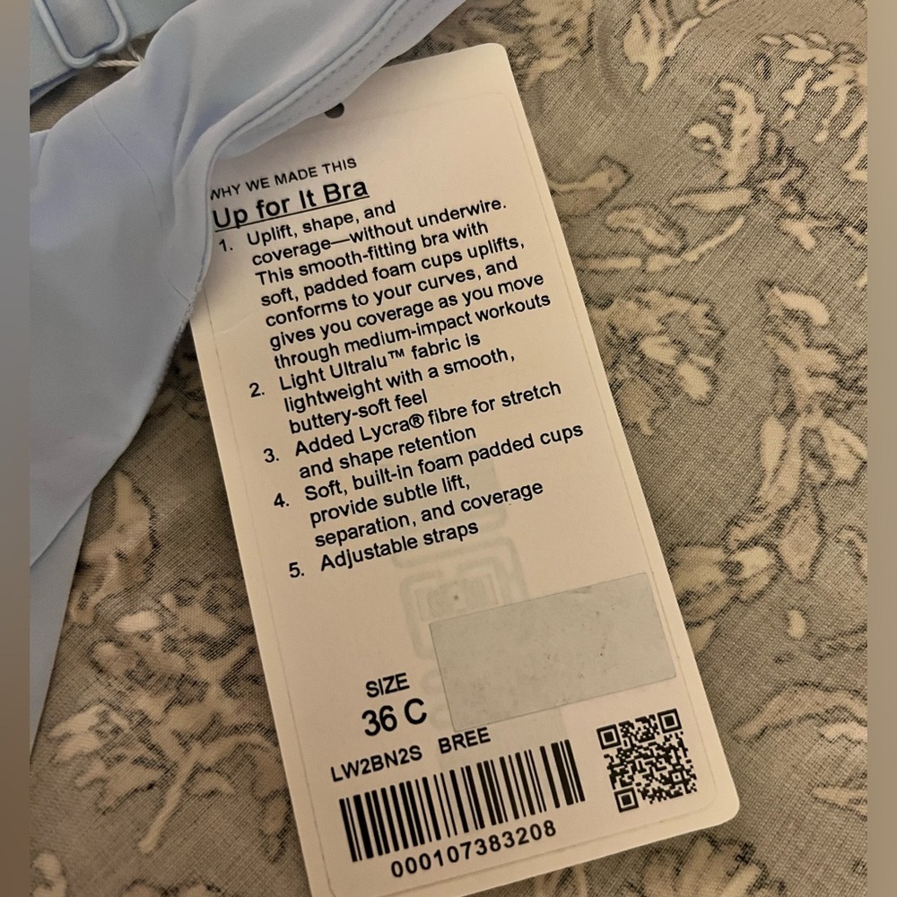 NEW LuluLemon Athletica UP FOR IT Breezy Medium Support workout yoga bra 36C - Picture 6 of 7